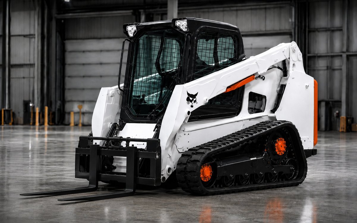 Мини-погрузчик Bobcat T590 с паллетными вилами