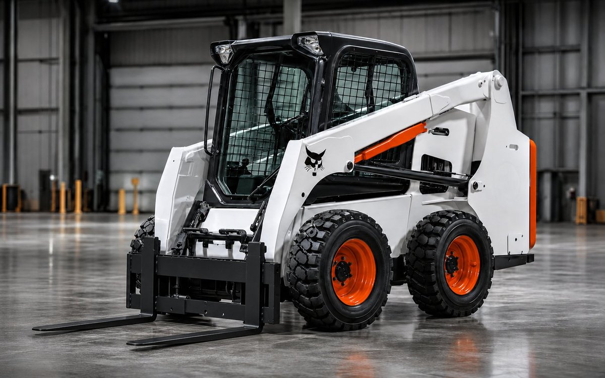 Мини-погрузчик Bobcat S530 с паллетными вилами